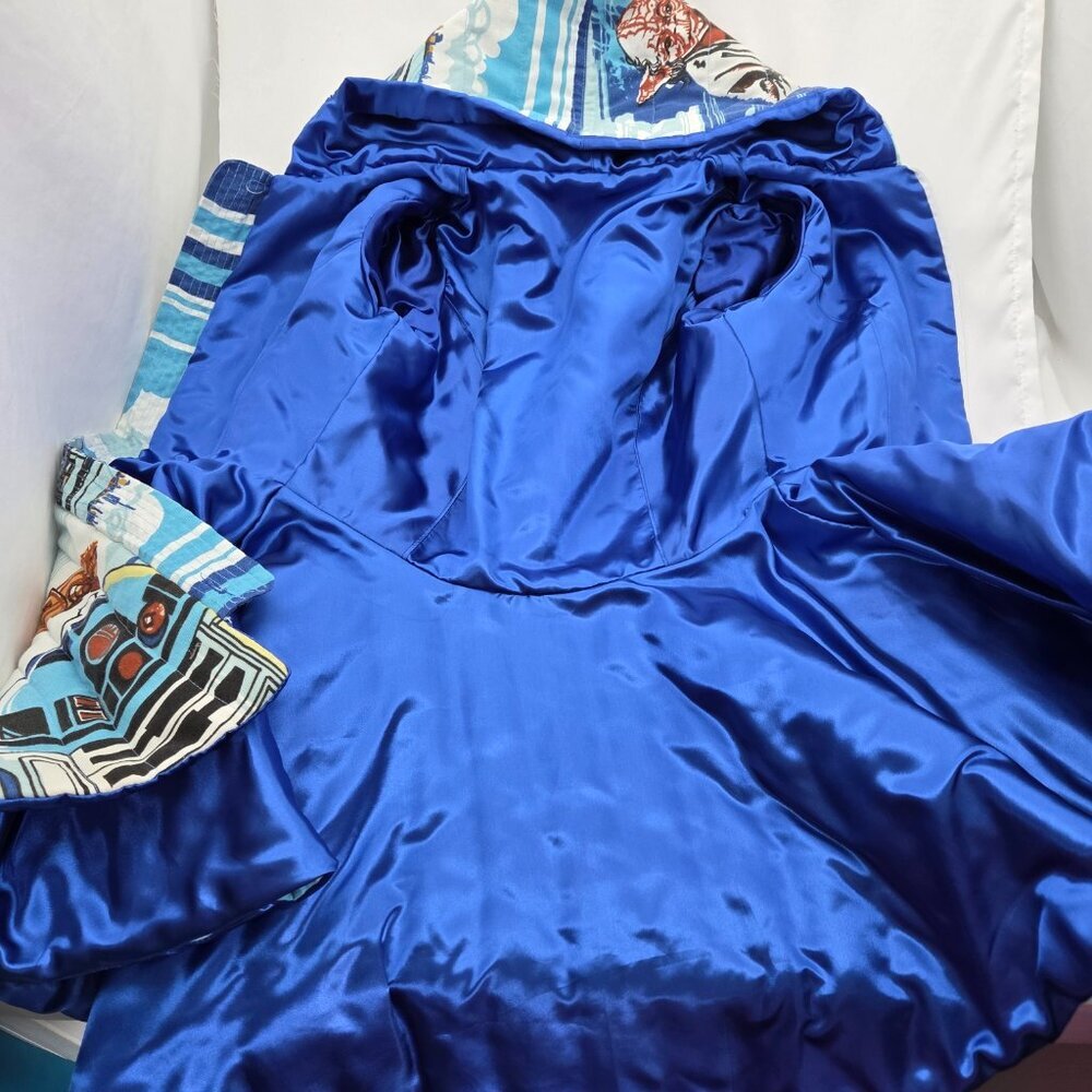 One-of-a-Kind VINTAGE EMPIRE STRIKES BACK Star Wars Custom quilt Jacket XS/S - Picture 3 of 16